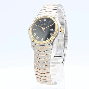 Vintage Ebel 183909 Classic Wave Ladies Quartz Wristwatch Steel & 18k Gold